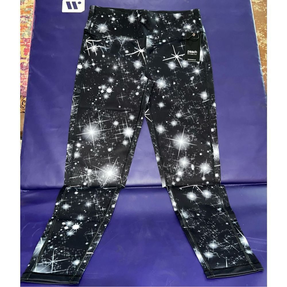 Midnight Black & White Stargaze Reversible Leggings